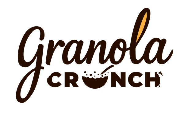 Logo for 'Granola Crunch' with a brown color scheme on a white background