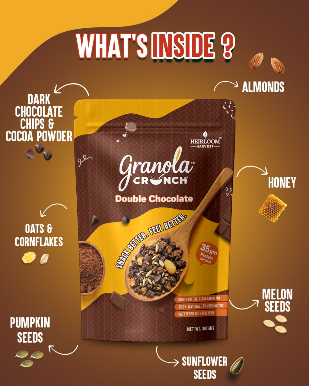 DOUBLE CHOCOLATE CRUNCH (300g)