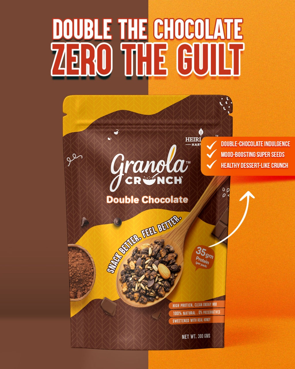 DOUBLE CHOCOLATE CRUNCH (300g)