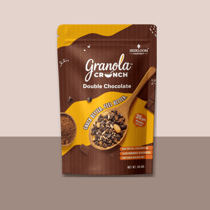 Granola Crunch Double Chocolate granola pack 300g – chocolate granola India no added sugar healthy cereal