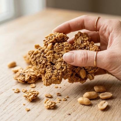 pPeanut butter granola crunch clusters